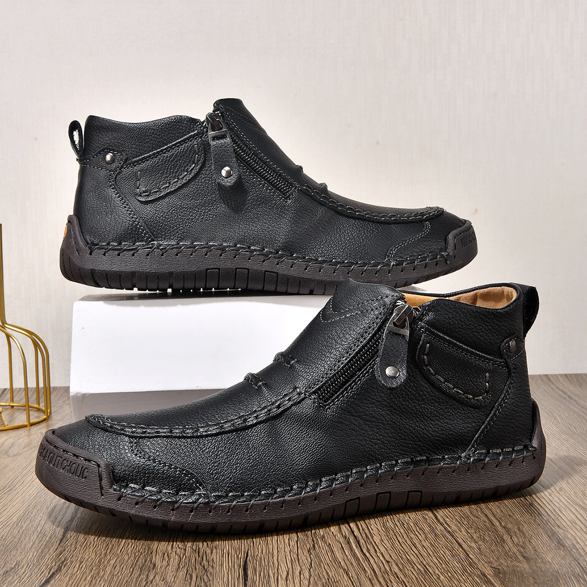 Comfortable Flat-Soled Handmade Leather Casual Shoes