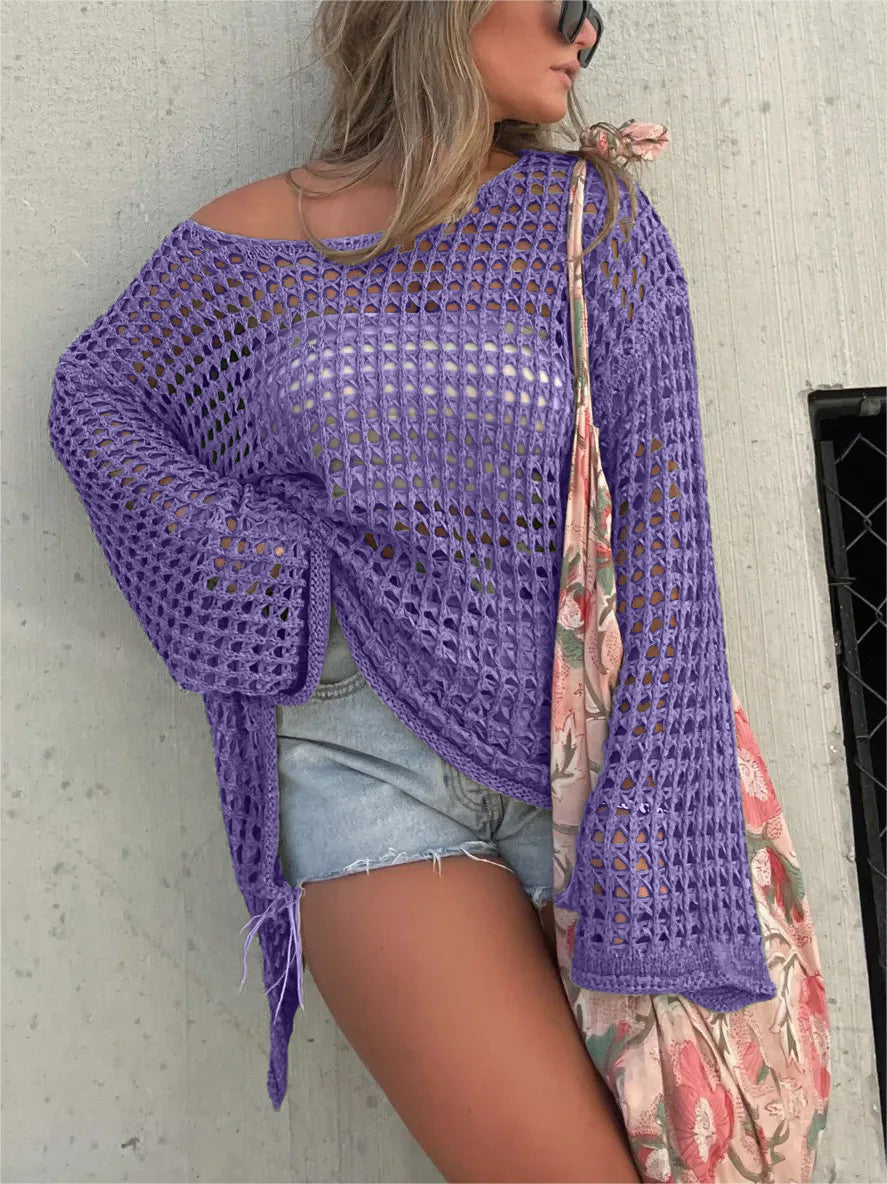New Women's Crochet Hollow Out Cover Up (Buy 2 Free Shipping)