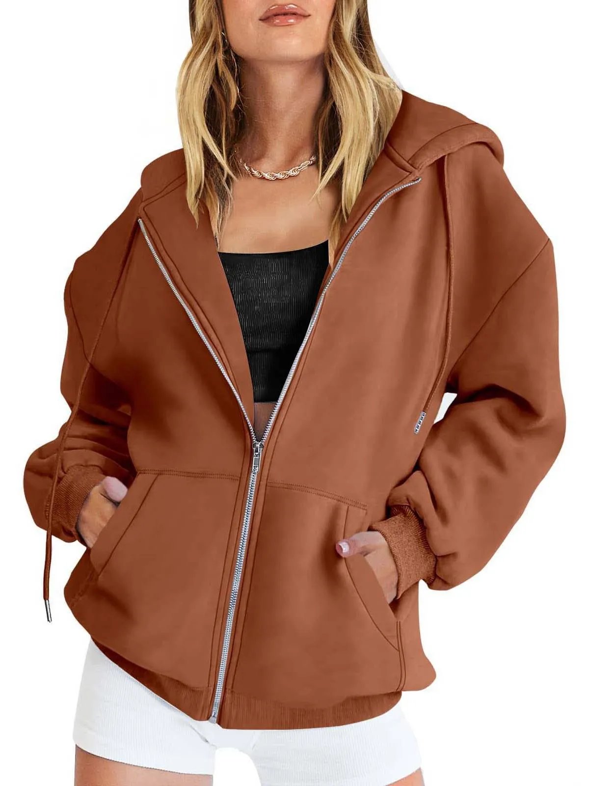 Winter Womens Zip Up Hoodies Oversized Sweatshirts(Buy 2 Free Shipping)