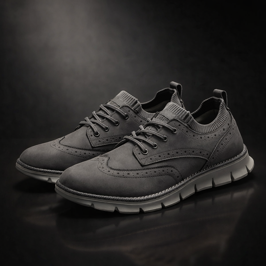 Men's Orthopedic Casual Ultra Comfortable Lightweight Genuine Vegan Leather Shoes