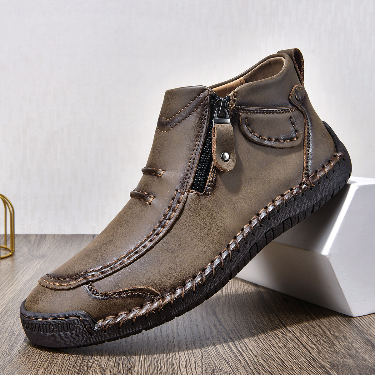 Comfortable Flat-Soled Handmade Leather Casual Shoes