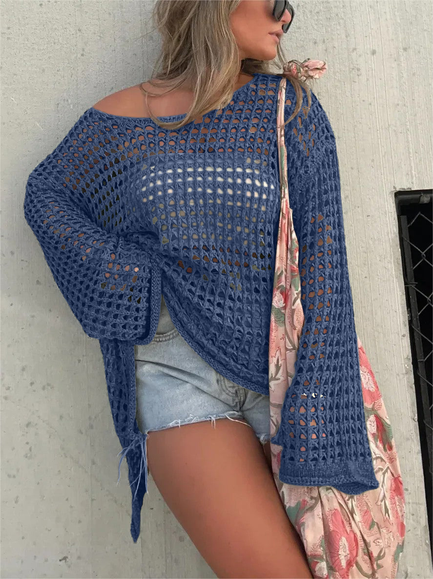 New Women's Crochet Hollow Out Cover Up (Buy 2 Free Shipping)