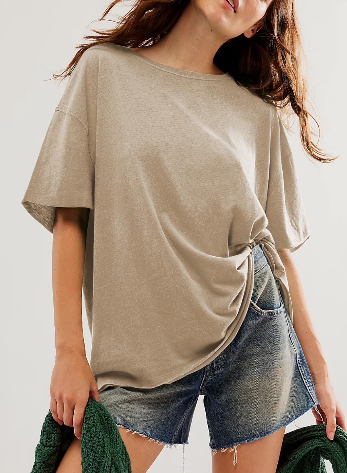 Women¡¯s Solid Color Round Neck Short Sleeve T-shirt (Buy 2 Free Shipping)