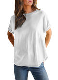 Women¡¯s Solid Color Round Neck Short Sleeve T-shirt (Buy 2 Free Shipping)