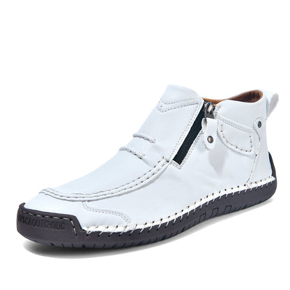 Comfortable Flat-Soled Handmade Leather Casual Shoes