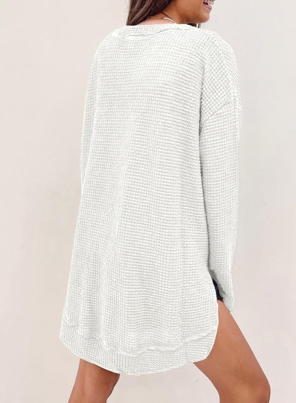 Women's Oversized Waffle Knit Top (Buy 2 Free Shipping)