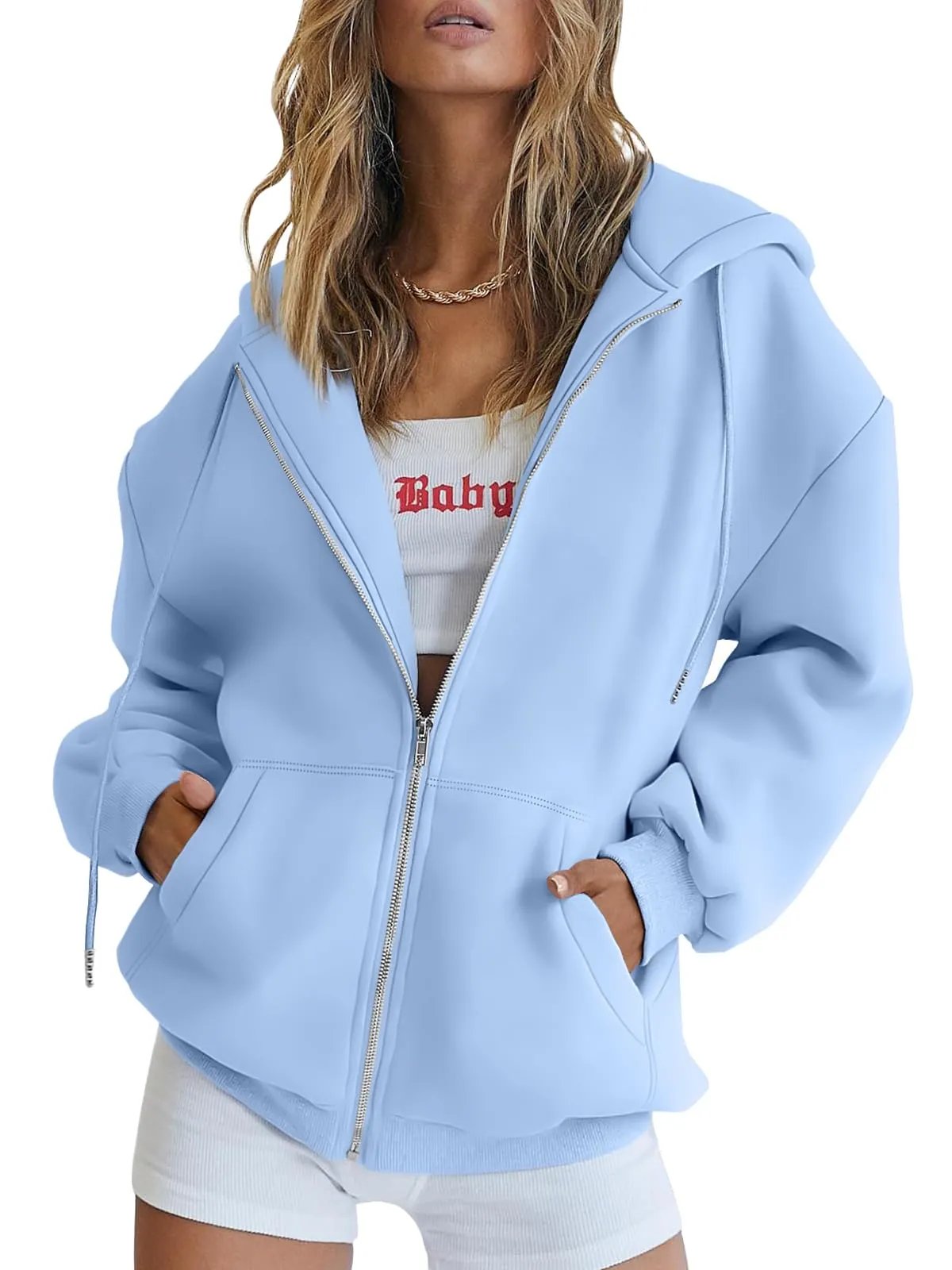 Winter Womens Zip Up Hoodies Oversized Sweatshirts(Buy 2 Free Shipping)