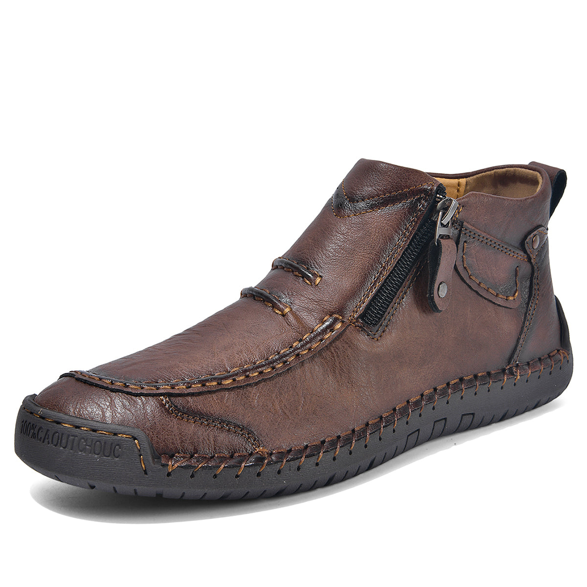 Comfortable Flat-Soled Handmade Leather Casual Shoes