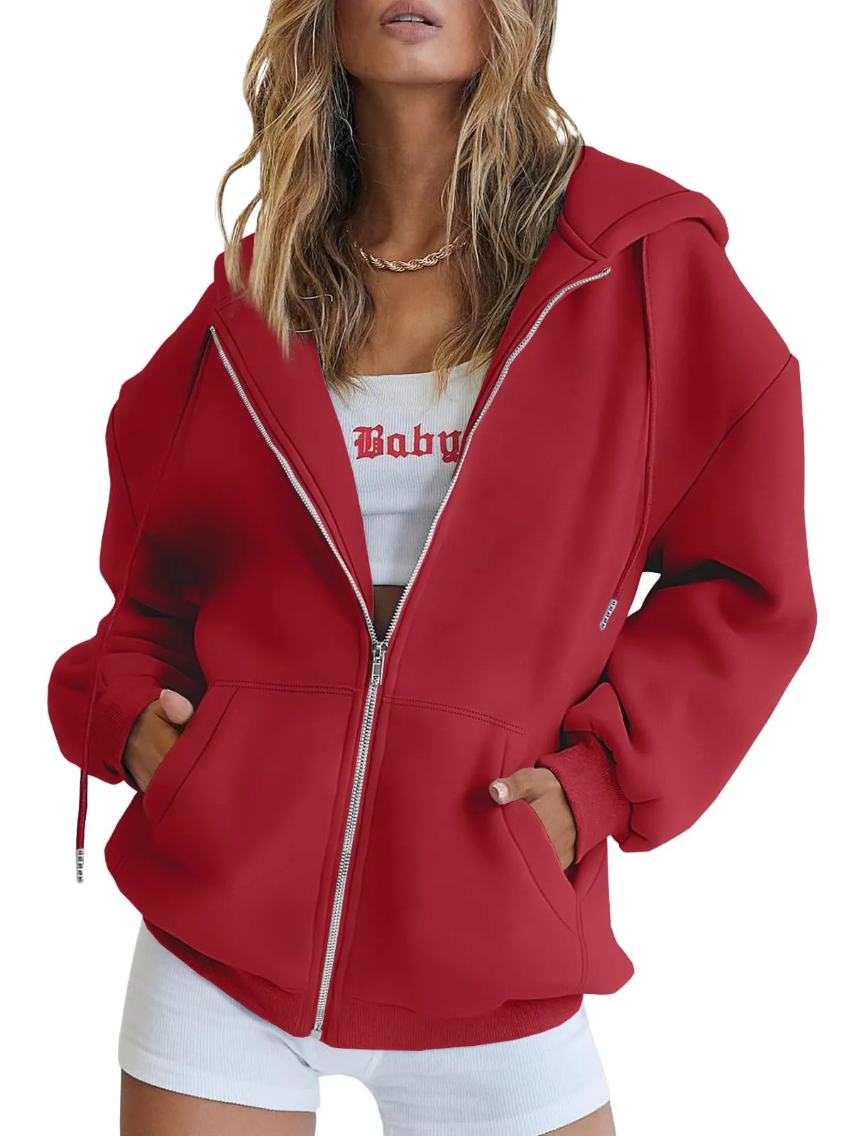 Winter Womens Zip Up Hoodies Oversized Sweatshirts(Buy 2 Free Shipping)