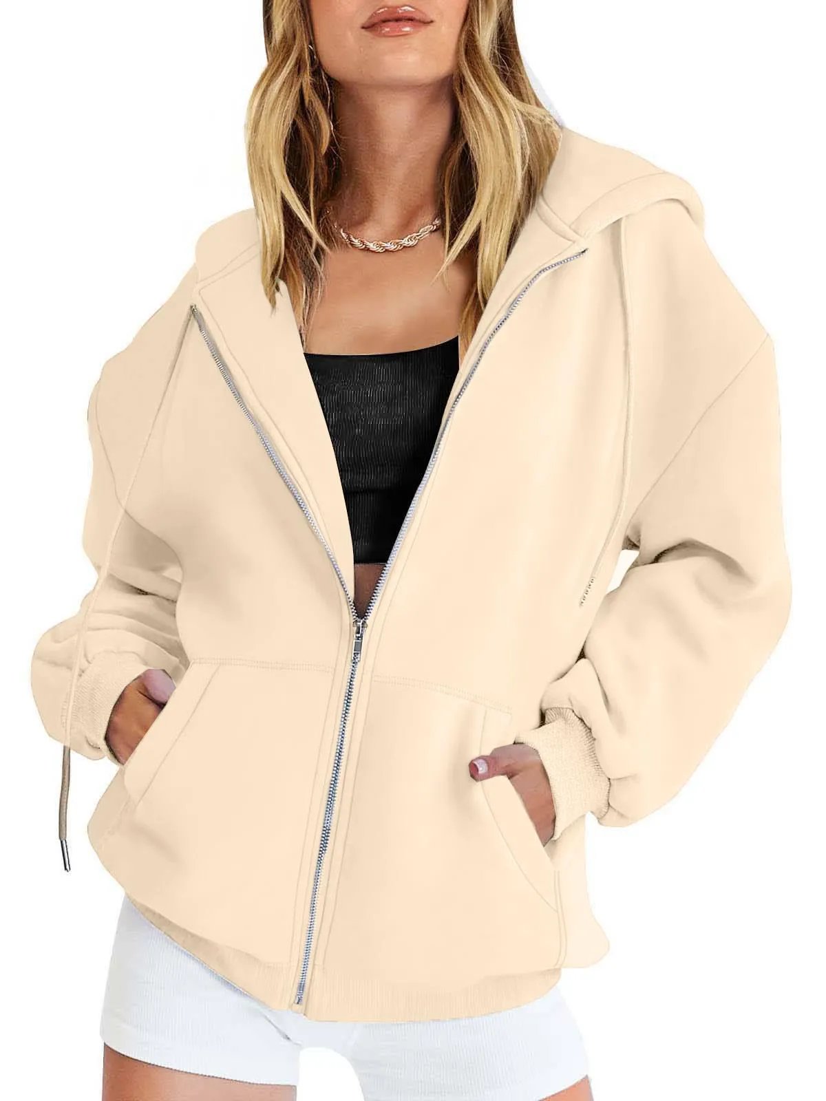 Winter Womens Zip Up Hoodies Oversized Sweatshirts(Buy 2 Free Shipping)