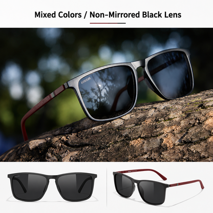 Polarized Square Sunglasses – Driving, Night Vision & UV Protection