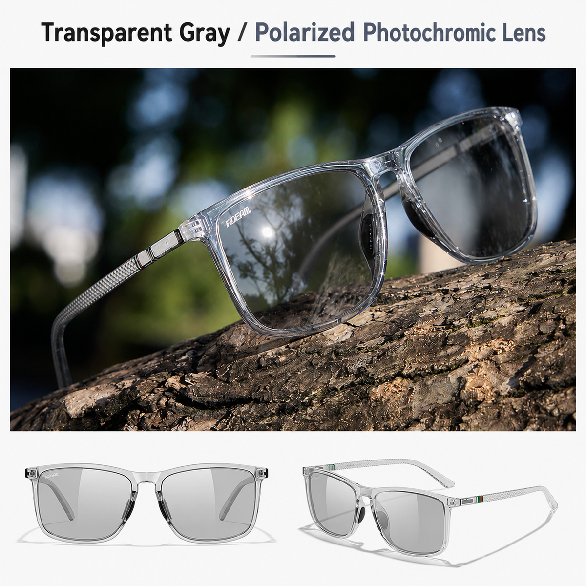 Polarized Square Sunglasses – Driving, Night Vision & UV Protection