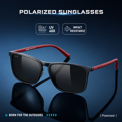 Polarized Square Sunglasses – Driving, Night Vision & UV Protection