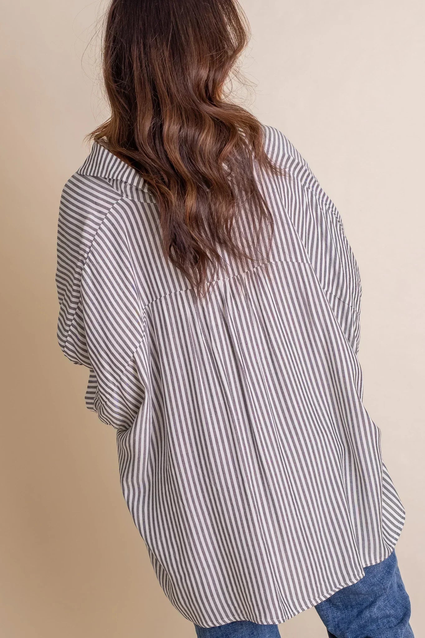Black Friday Deals - Women's Oversized Striped Button-down Shirt (Buy 2 Free Shipping)