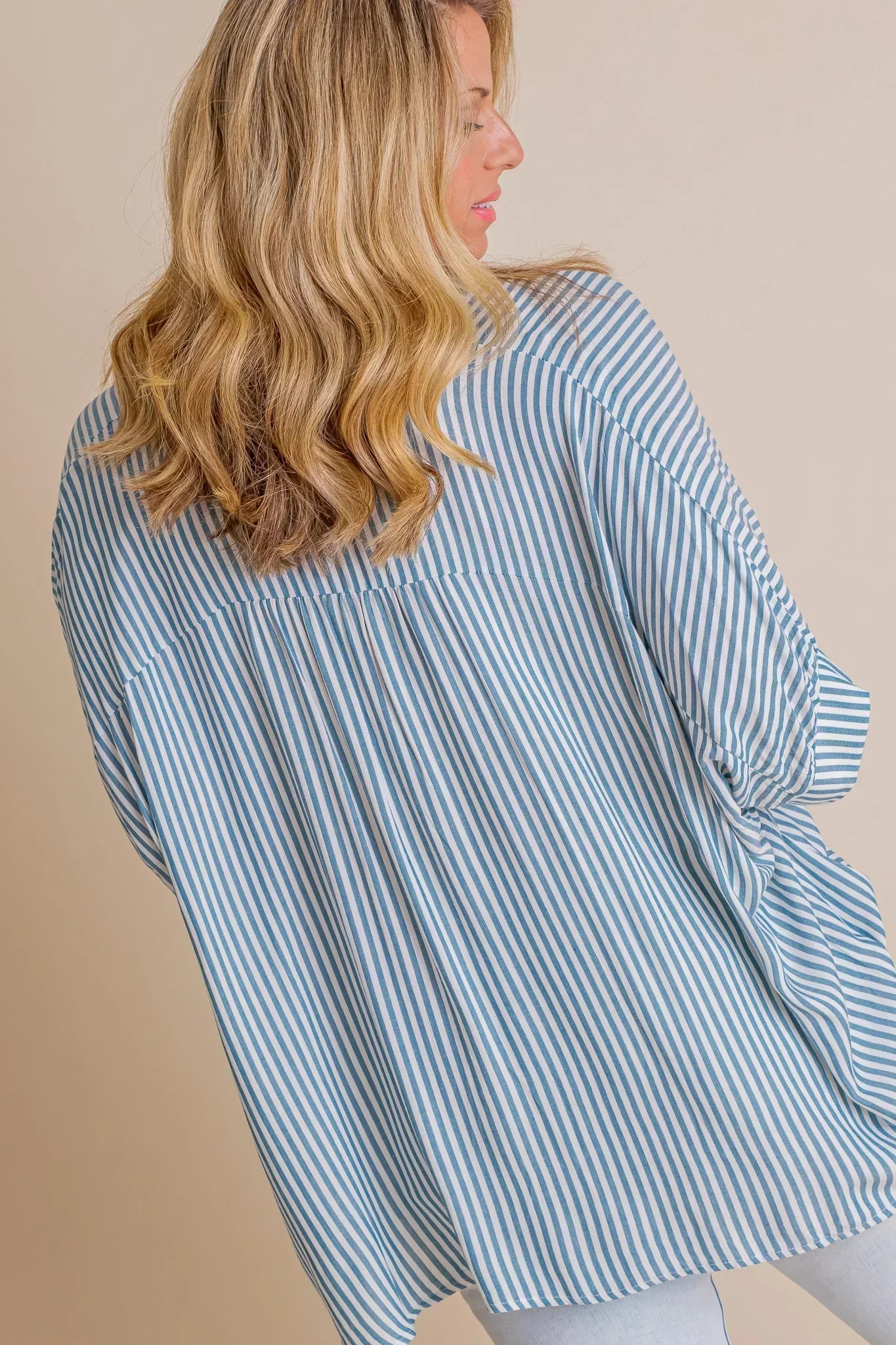 Black Friday Deals - Women's Oversized Striped Button-down Shirt (Buy 2 Free Shipping)
