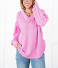Women's Ribbed Long Sleeve V-Neck Pullover Tops (Buy 2 Free Shipping)