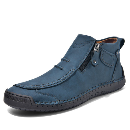 Comfortable Flat-Soled Handmade Leather Casual Shoes