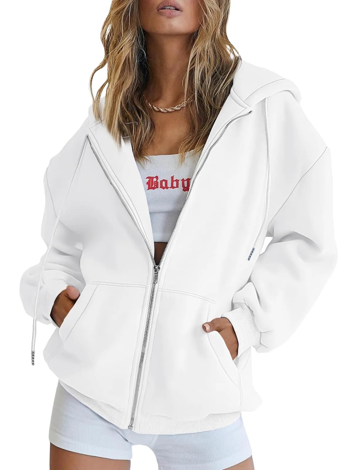 Winter Womens Zip Up Hoodies Oversized Sweatshirts(Buy 2 Free Shipping)