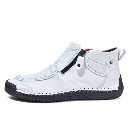 Comfortable Flat-Soled Handmade Leather Casual Shoes