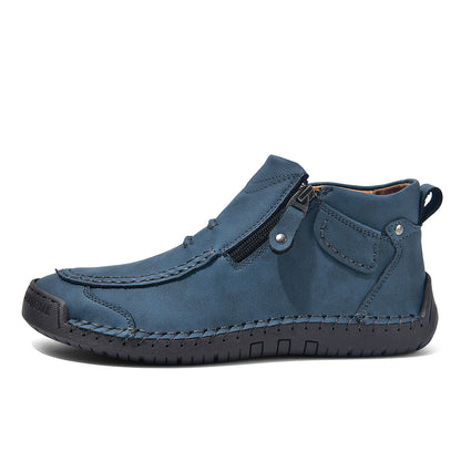 Comfortable Flat-Soled Handmade Leather Casual Shoes