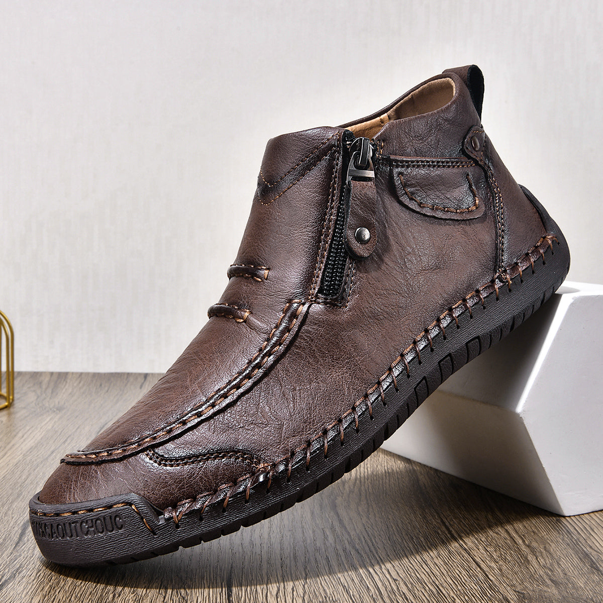 Comfortable Flat-Soled Handmade Leather Casual Shoes