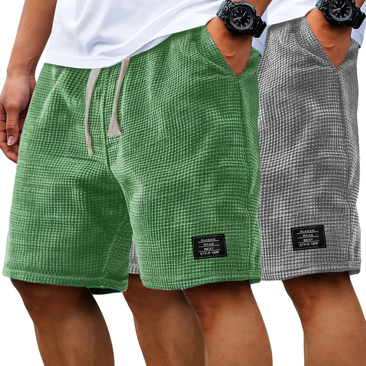 Men's 2-Pack Waffle Casual Shorts