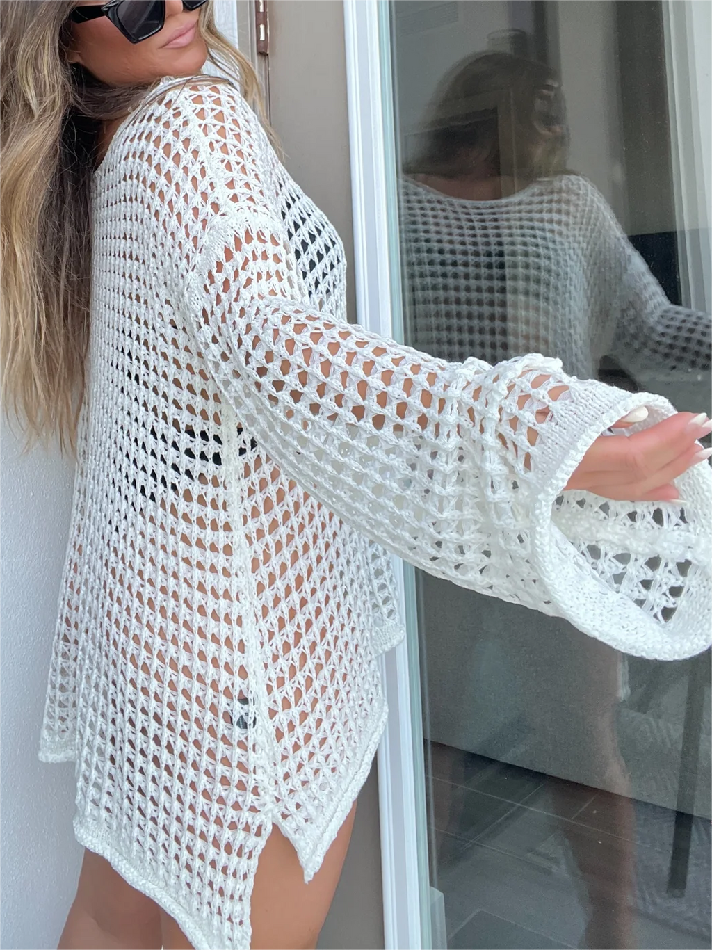 New Women's Crochet Hollow Out Cover Up (Buy 2 Free Shipping)