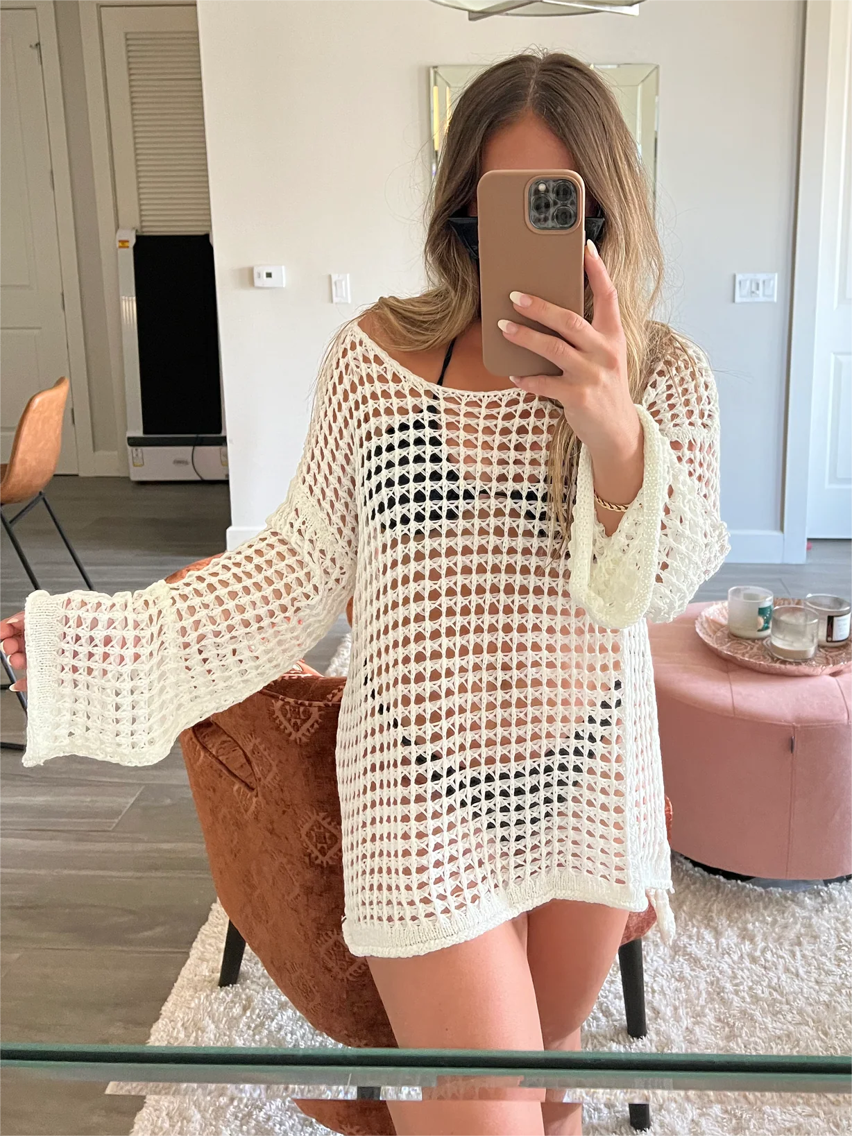 New Women's Crochet Hollow Out Cover Up (Buy 2 Free Shipping)