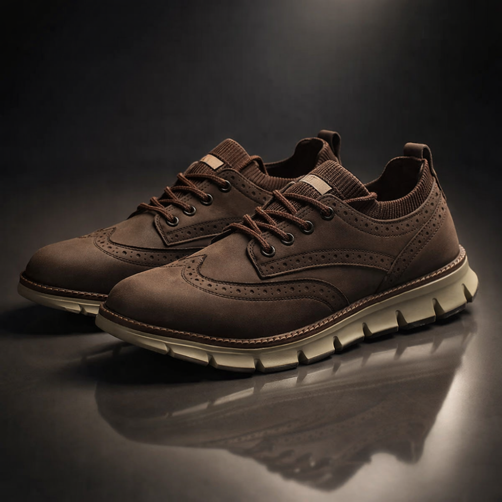 Men's Orthopedic Casual Ultra Comfortable Lightweight Genuine Vegan Leather Shoes