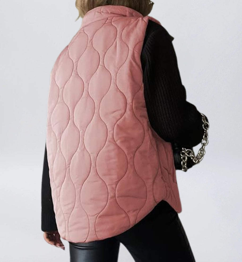 Women Cropped Puffer Vest Stand Collar Sleeveless Lightweight Quilted Vest
