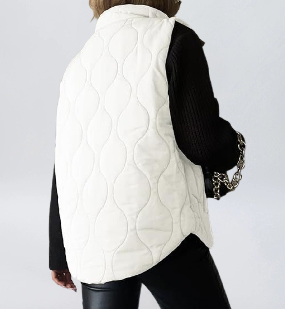 Women Cropped Puffer Vest Stand Collar Sleeveless Lightweight Quilted Vest