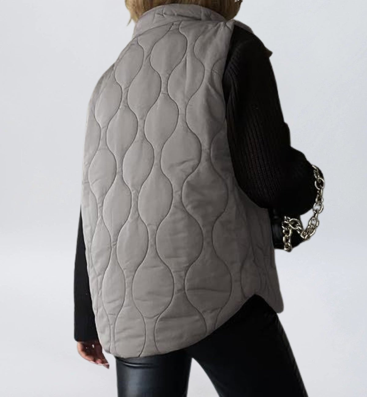 Women Cropped Puffer Vest Stand Collar Sleeveless Lightweight Quilted Vest